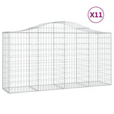 Vidaxl Schans kurver 11 St Vaulted 200x50x100 120 cm jern