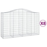 Vidaxl Schans Baskets 8 ST Krandoval 200x50x120 140 cm železo