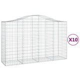 VidaXL Schans baskets 10 st vaulted 200x50x120 140 cm iron