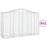 Vidaxl Schiags Kuerf 11 St huet 200x50x120 cm Eisen gewaart