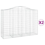 VidaXL Schans baskets 2 ST vaulted 200x50x140 160 cm iron