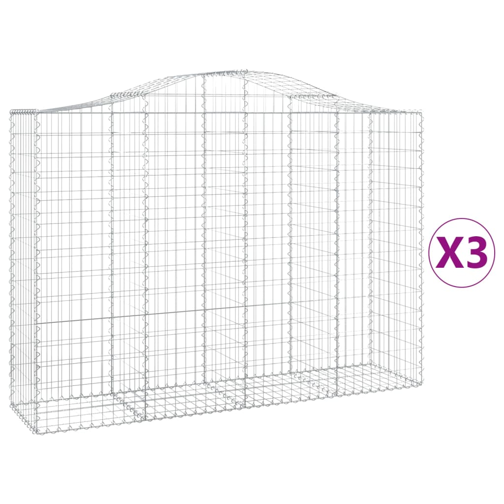 Vidaxl Schans Cesti 3 Staulated 200x50x140 da ferro da 160 cm