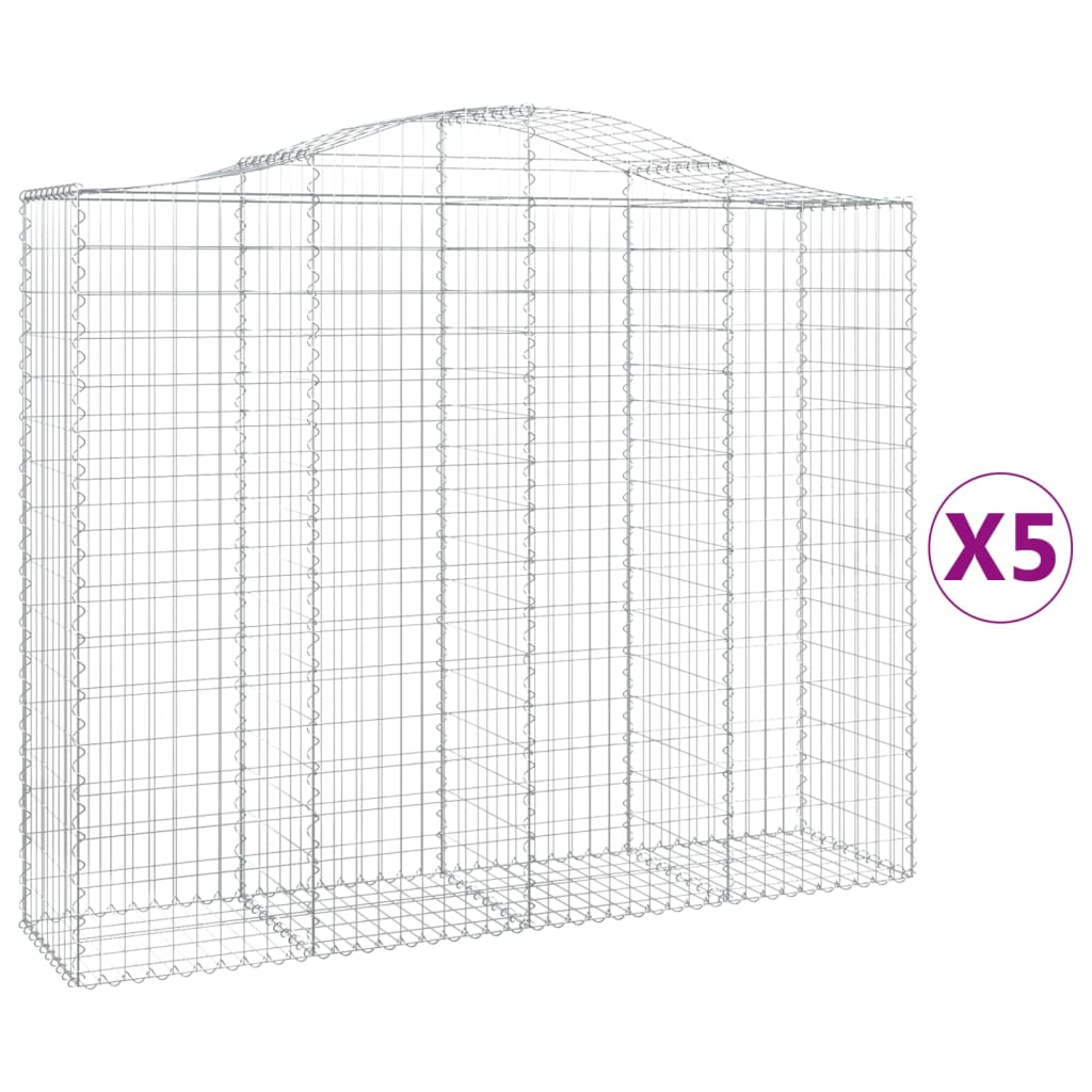 Vidaxl Schans Kosze 5 ST sklepione 200x50x160 180 cm żelazo