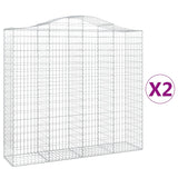 VidaXL Schans baskets 2 ST vaulted 200x50x180 200 cm iron