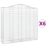 VidaXL Schans baskets 6 st vaulted 200x50x180 200 cm iron