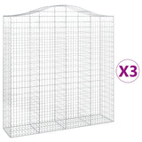 Vidaxl Schans kurver 3 st Vaulted 200x50x200 220 cm jern