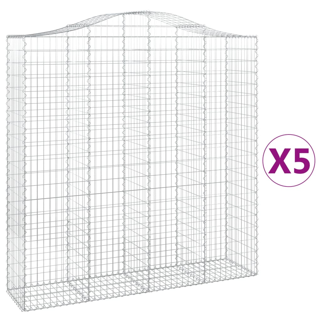 Vidaxl Schans kurver 5 st Vaulted 200x50x200 220 cm jern