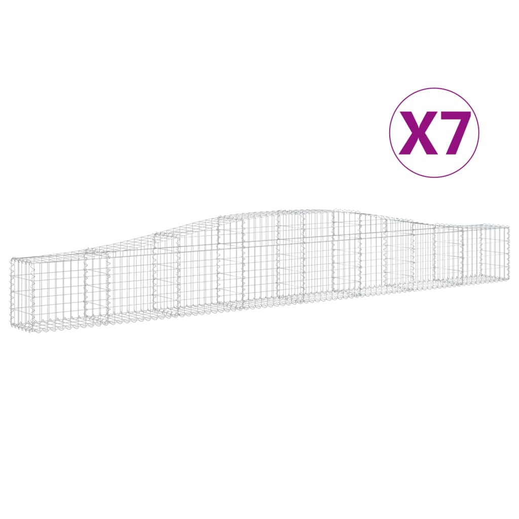 Cestas Vidaxl Schans 7 st Boveled 400x30x40 60 cm de hierro