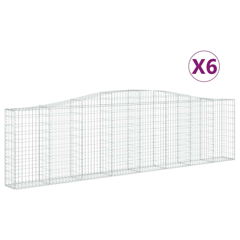 Vidaxl Schans Kosze 6 ST sklepione 400x30x100 120 cm żelazo