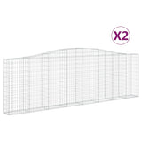 VidaXL Schans baskets 2 ST vaulted 400x30x120 140 cm iron