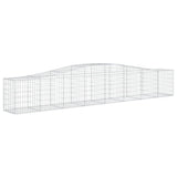 VidaXL Schans baskets 8 st vaulted 400x50x60 80 cm galvanized iron