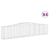 Cestas Vidaxl Schans 4 st 400x50x80 100 cm de hierro galvanizado