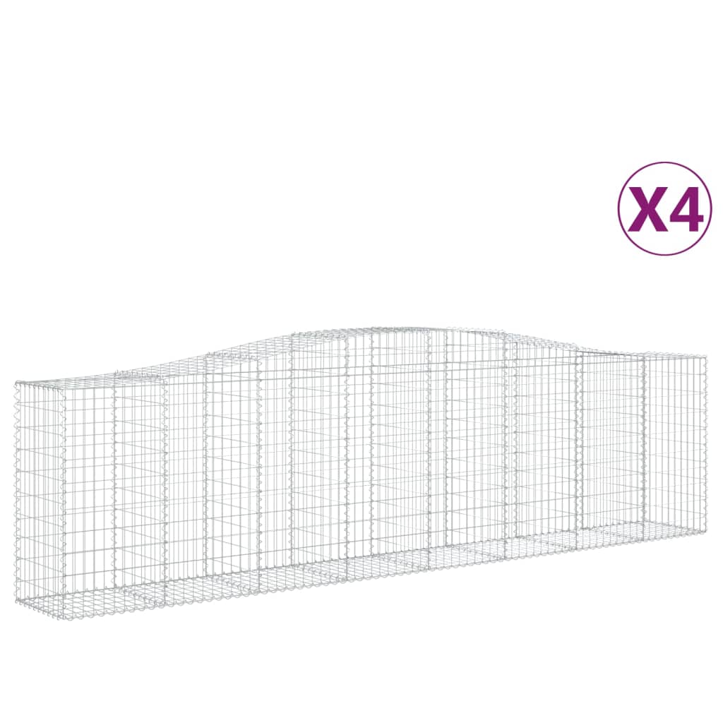 Cestas Vidaxl Schans 4 st 400x50x100 120 cm de hierro