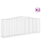 Vidaxl Schans kurver 2 st Vaulted 400x50x140 160 cm jern