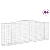 Vidaxl Schans koszyki 4 ST sklepione 400x50x140 160 cm żelazo