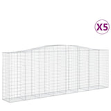 Vidaxl Schans Kosze 5 ST sklepione 400x50x140 160 cm żelazo