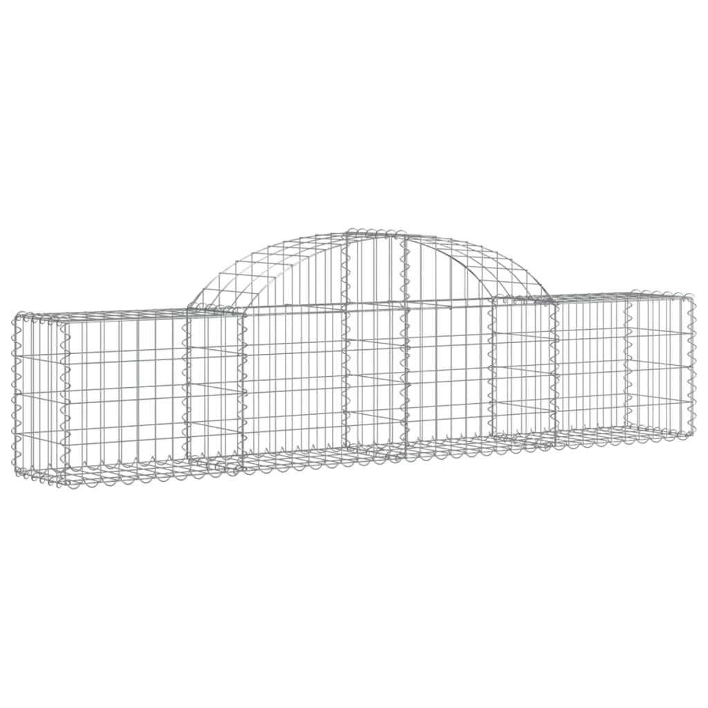 Vidaxl Schans kurver 2 st Vaulted 200x30x40 60 cm galvanisert jern