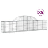 Vidaxl Schans Cesti 5 a volta a volta 200x30x40 60 cm Galvanized Iron