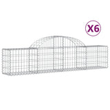 Vidaxl Schans Baskets 6 St Vaulted 200x30x40 60 cm galvanisert jern