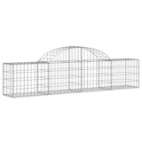 Vidaxl Schans kurve 6 st hvælvede 200x30x40 60 cm galvaniseret jern