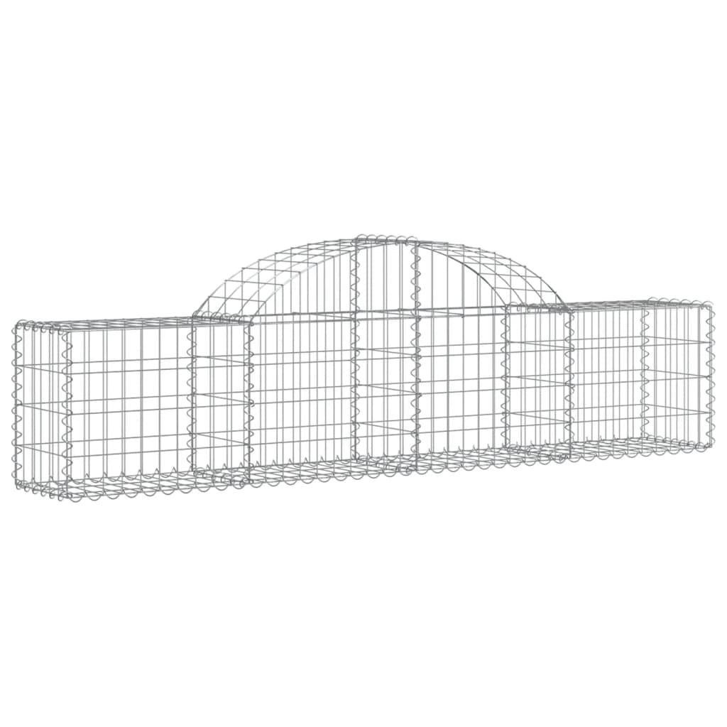 Cestas Vidaxl Schans 8 st 200x30x40 60 cm de hierro galvanizado