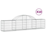 Vidaxl Schans baskets 10 st vaulted 200x30x40 60 cm galvanized iron