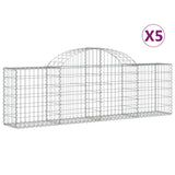 Cestas Vidaxl Schans 5 st 200x30x60 80 cm de hierro galvanizado