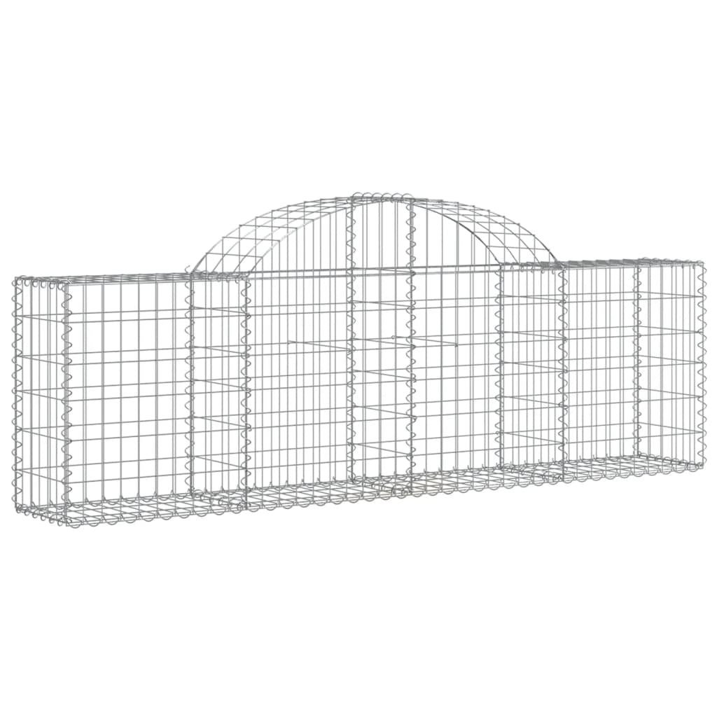 Cestas Vidaxl Schans 5 st 200x30x60 80 cm de hierro galvanizado