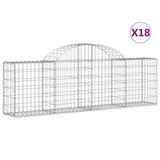 Cestas Vidaxl Schans 18 st 200x30x60 80 cm de hierro galvanizado