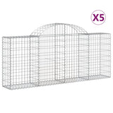 Vidaxl Schans kurver 5 st Vaulted 200x30x80 100 cm galvanisert jern