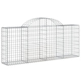 Vidaxl Schans kurve 6 st hvælvede 200x30x80 100 cm galvaniseret jern