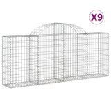 Vidaxl Schans Körbe 9 St. Gewölbe 200x30x80 100 cm verzinktes Eisen