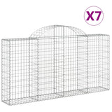 Vidaxl Schans kurve 7 st hvælvede 200x30x100 120 cm jern