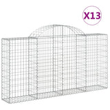 Vidaxl Schans korgar 13 st valvade 200x30x100 120 cm järn