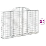 Vidaxl Schans Pankets 2 ST Voûté 200x30x120 140 cm fer