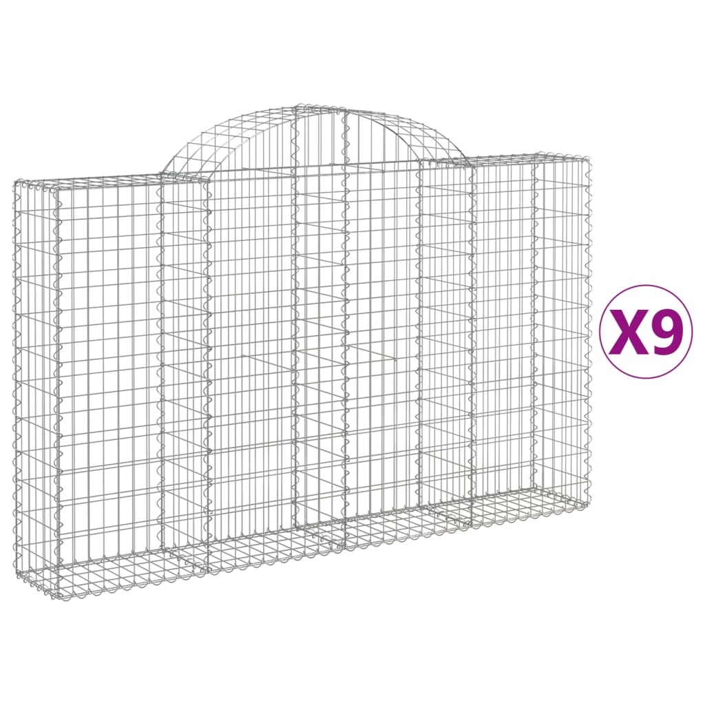 Vidaxl Schans Cestini 9 Stault 200x30x120 140 cm Iron