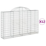 Vidaxl Schans baskets 12 st vaulted 200x30x120 140 cm iron