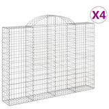 Vidaxl Schans kurver 4 St Vaulted 200x30x140 160 cm jern