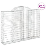 VidaXL Schans baskets 11 st vaulted 200x30x140 160 cm iron