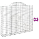 Vidaxl Schans Kosze 2 ST sklepione 200x30x160 180 cm żelazo