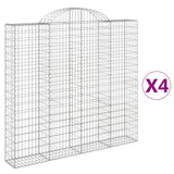 VidaXL Schans baskets 4 st vaulted 200x30x180 200 cm iron