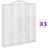 Vidaxl Schans Kosze 3 ST sklepione 200x30x220 240 cm żelazo