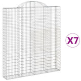 Vidaxl Schans kurver 7 St Vaulted 200x30x220 240 cm jern