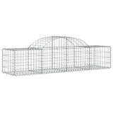 Vidaxl Schans kurve 2 st hvælvede 200x50x40 60 cm galvaniseret jern