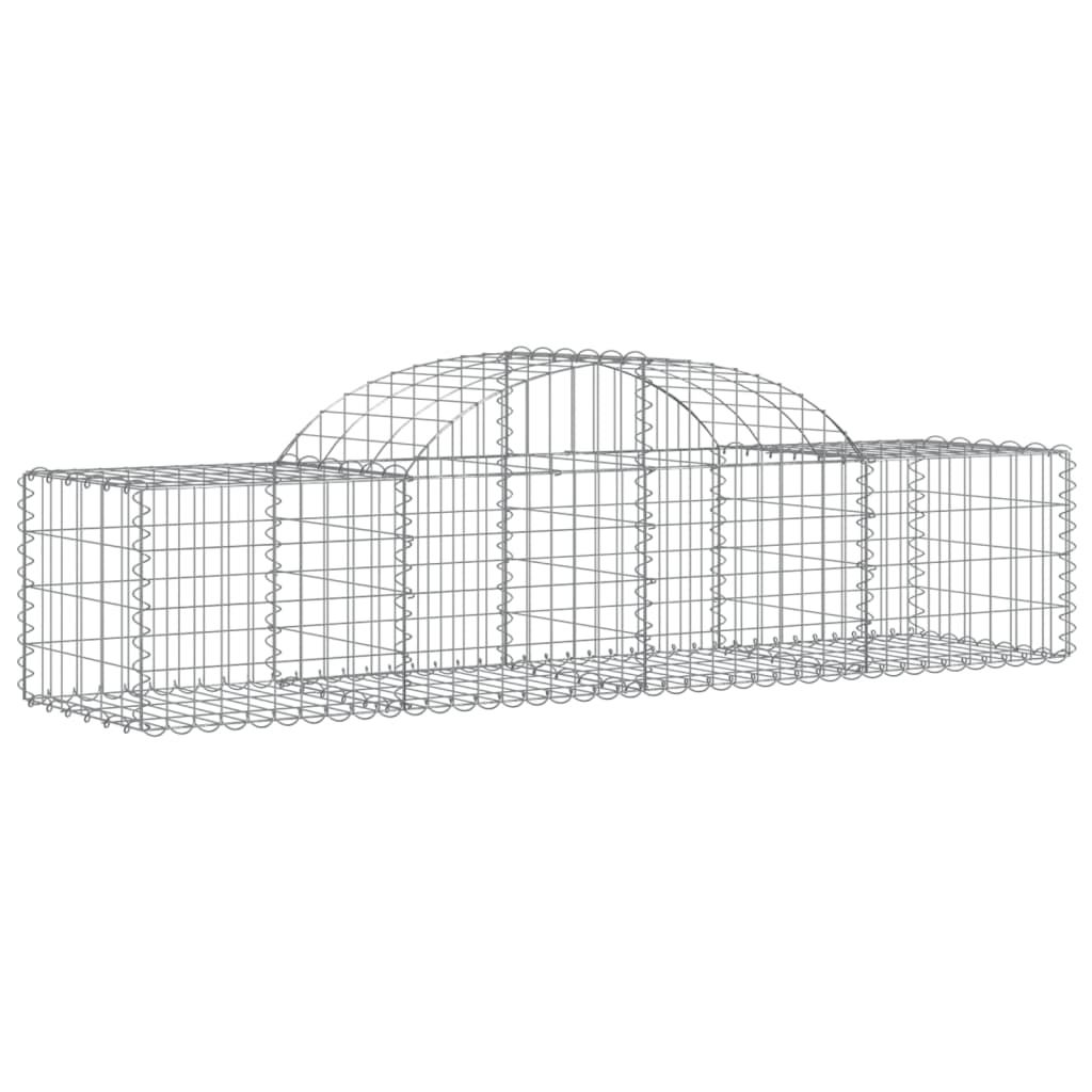 Vidaxl Schans kurver 10 St Vaulted 200x50x40 60 cm galvanisert jern