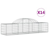 Cestas Vidaxl Schans 14 st 200x50x40 60 cm de hierro galvanizado