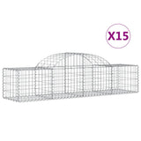 Cestas Vidaxl Schans 15 st 200x50x40 60 cm de hierro galvanizado