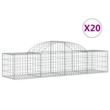 Vidaxl Schans kurver 20 st Vaulted 200x50x40 60 cm jern