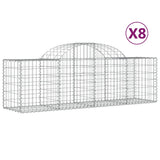 Vidaxl Schans kurver 8 st Vaulted 200x50x60 80 cm galvanisert jern