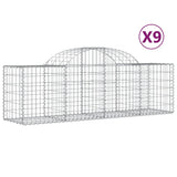 Vidaxl Schans Cestini 9 Stault 200x50x60 80 cm Galvanizzato